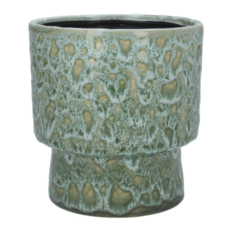 Seafoam Blue Ceramic Goblet Shaped Pot Cover. The Perfect Addition To Your Home Or Garden. By Gisela Graham.